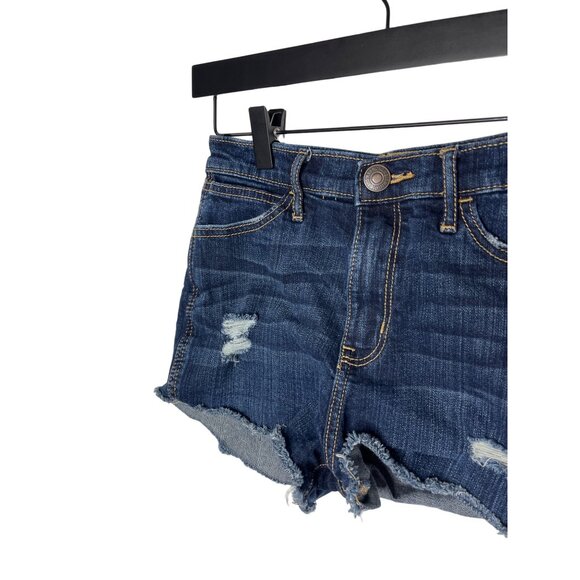 Abercrombie & Fitch High Rise Distressed Cutoff Jean Shorts Women’s 0 (25) - Picture 4 of 13